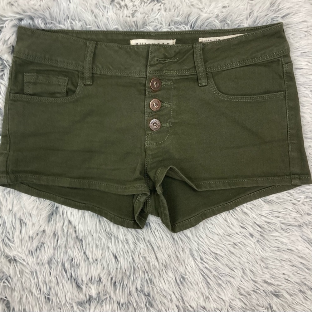 Bullhead Denim Green Short Shorts